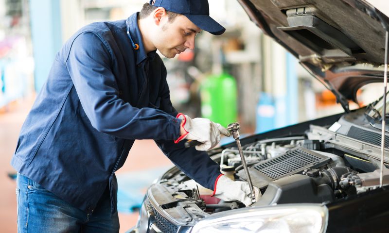 Mechanic working